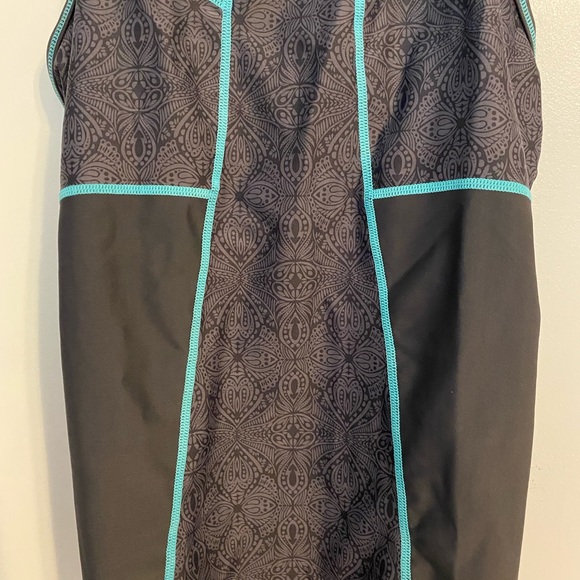 Athleta Grey and Blue Designed Tankini - Picture 2 of 6